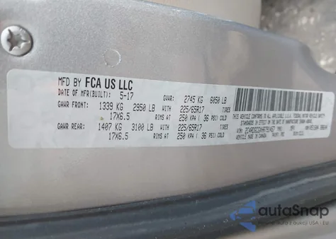 2017 Dodge Grand Caravan Sxt z USA, uszkodzony, nr VIN 2C4RDGCGXHR791457